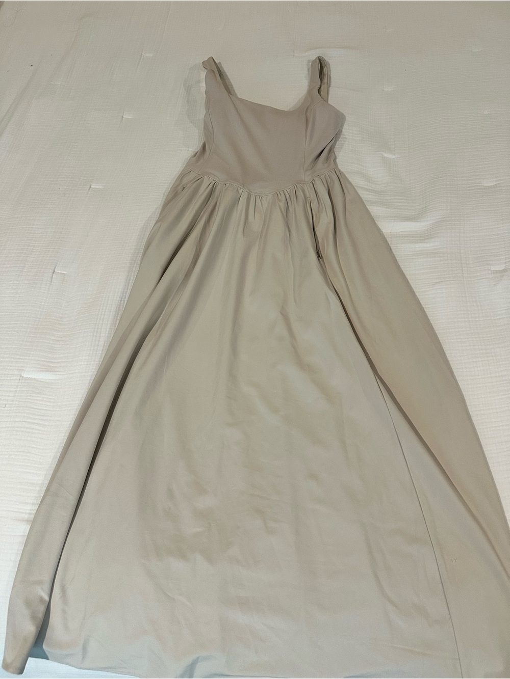 Zella Sleeveless Light Taupe A-Line Midi Dress with Pockets Size XS - Picture 4 of 4